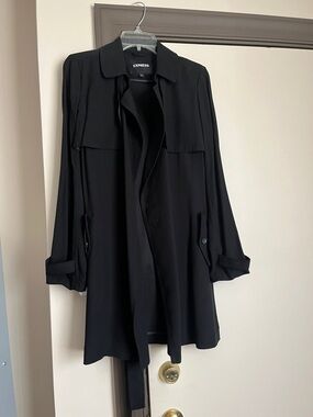 Express Black Lightweight Women's Trench Coat
